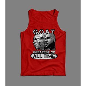 GOAT LBJ KOBE AND MJ TANK TOP *OLDSKOOL DESIGN *